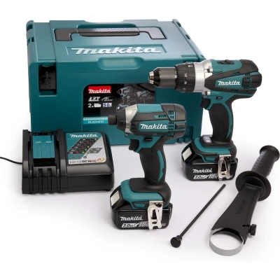 Afbeelding van Makita DLX2145TJ Combiset DHP458 accu klopboormachine + DTD152 slagschroevendraaier 18v