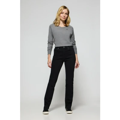 Afbeelding van Polo Club Dames Zwarte Jeansbroek ‘Tanya’ Met Details 40
