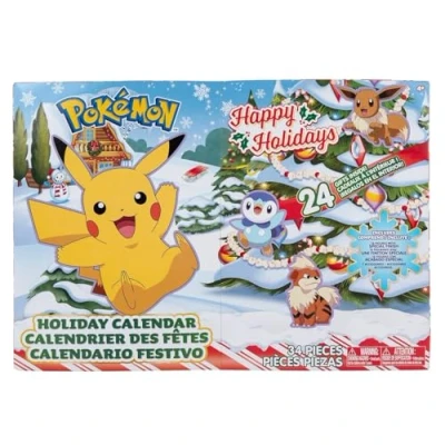 Afbeelding van Pokémon Advent Kalender 43 x 31 7cm 24 cadeautjes inbegrepen! Veelkleurig