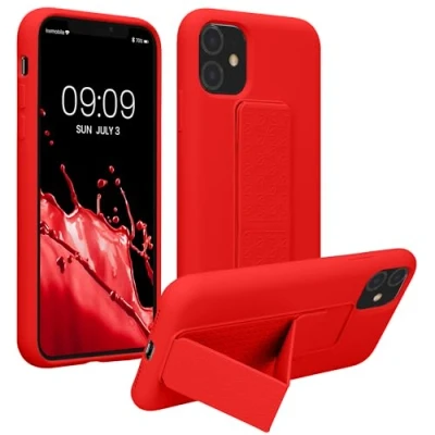 Afbeelding van kwmobile back cover voor smartphone geschikt Apple iPhone 11 1x beschermhoesje van kunststof In rood