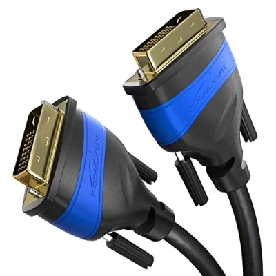 Afbeelding van KabelDirekt Dual Link DVI kabel met ferriet kern voor storingsvrije signaaloverdracht 5m (DVI digitale D/24+1, naar DVI, tot 2560 x 1600 bij 60 Hz of Full HD/1080p)