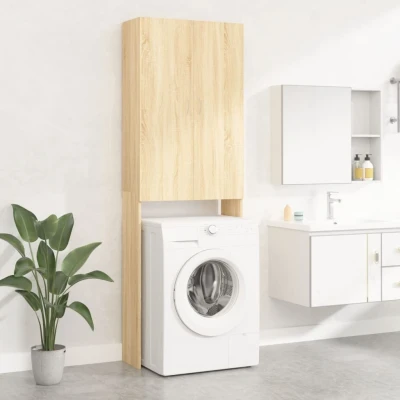 Afbeelding van Wasmachinekast 64x25,5x190 cm sonoma eikenkleurig
