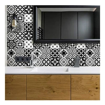 Image de Pick and Stick Sticker Mural Coeur avec des remous 40 x cm, Noir