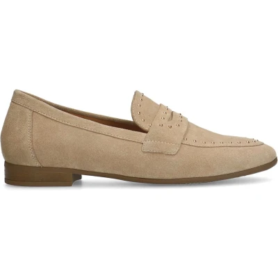Afbeelding van Manfield Loafer MIT Nieten Instappers, Dames, Maat: 38, Beige Schoenen