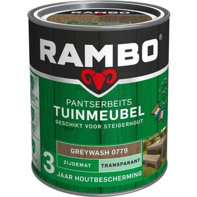 Afbeelding van Rambo Interieur Lak Transparant Mat Antraciet Greywash 0779 0,75 liter