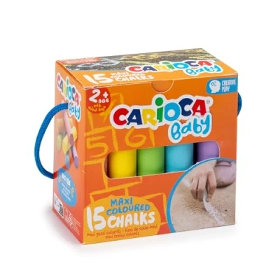 Afbeelding van Carioca Kleurkrijt voor baby&#039;s, 7 kleuren, vanaf 15 tot 2 jaar