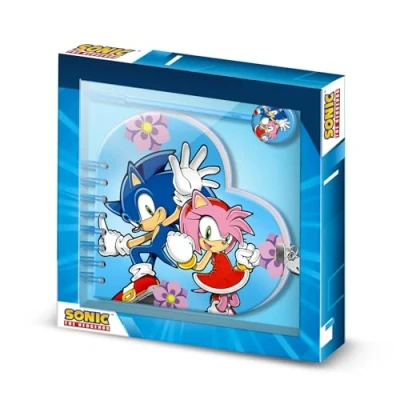 Afbeelding van Sonic The Hedgehog SEGA Amy Heart agenda + pen blauw