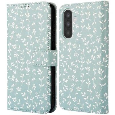 Afbeelding van imoshion Hoesje Geschikt voor Samsung Galaxy A56 (5G) Design Bookcase smartphone Smoke Green Flowers