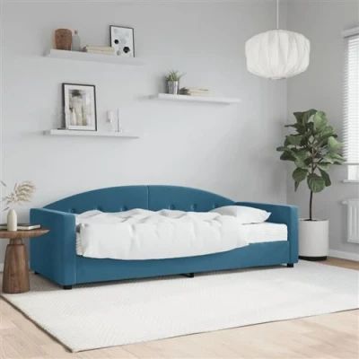 Afbeelding van vidaXL Slaapbank met matras 80x200 cm fluweel blauw