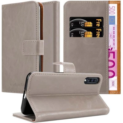 Afbeelding van Cadorabo Hoesje geschikt voor Samsung Galaxy A70 / A70s in CAPPUCCINO BRUIN Beschermhoes met magnetische sluiting, standfunctie en kaartvakje Book Case Cover Etui