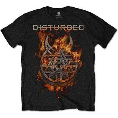 Afbeelding van Disturbed Burning Belief Heren T shirt XL Zwart
