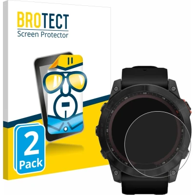 Afbeelding van BROTECT Screenprotector voor Garmin Fenix 7X (51 mm) Folie Beschermfolie transparant (2 Stuks)