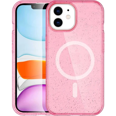 Afbeelding van imoshion Hoesje Geschikt voor iPhone 12 / Pro Sparkle Backcover MagSafe Roze