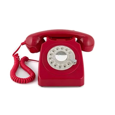 Afbeelding van GPO 746ROTARYRED Telefoon retro jaren ‘70, draaischijf, rood