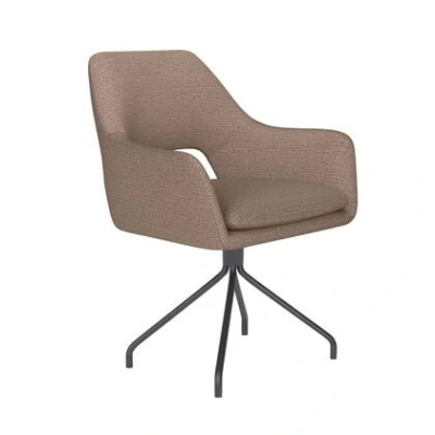 Afbeelding van Housecraft Living Mos Eetkamerstoel Draaibaar Metaal Spider Taupe