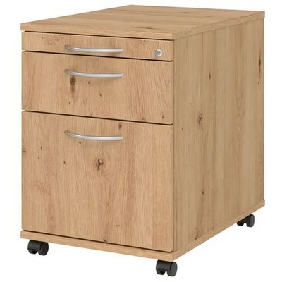 Afbeelding van SIGNA AC20 BM Rolcontainer Hout met ophangsysteem Knoestige Eiken Metalen handgreep