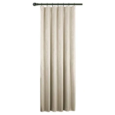 Afbeelding van WOLTU Thermisch verduisteringsgordijn met plooiband, 270 g/m², zware verduisteringsgordijnen, damast look, 135 x 225 cm, crème