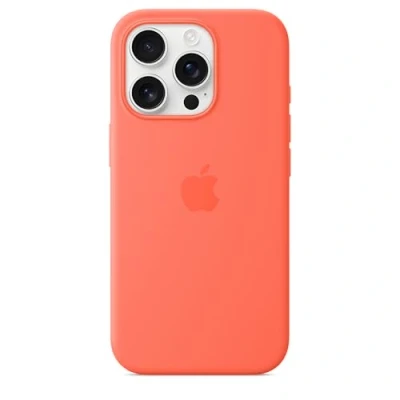 Image de Coque en silicone compatible MagSafe Tangerine pour iPhone 16 Pro