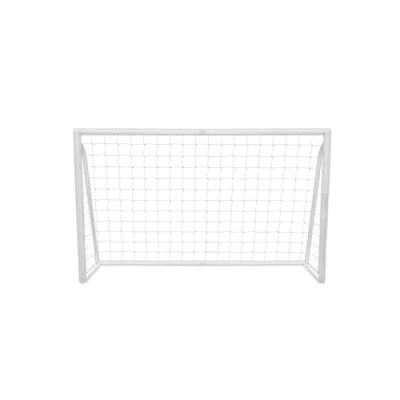 Afbeelding van Monster Shop 1.85 x 1.21m Voetbaldoel Weerbestendig PVC Frame Snelle Slot &amp; Klik Montage 5 gaats Doelscherm Handige Draagtas Wit 68mm Diameter