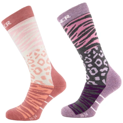 Afbeelding van Sinner SIWE Skisokken Dames Purple Pink 2 pack EU 42 44 Ski &amp; Snowboardsokken