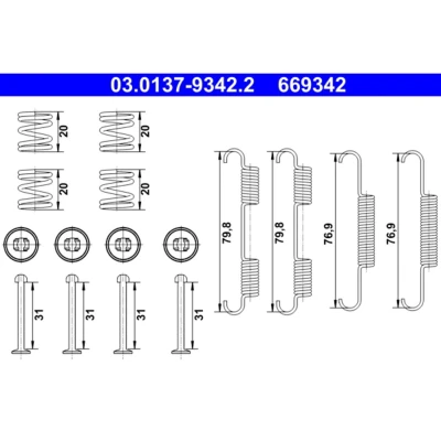Afbeelding van Toebehoren, parkeerremschoen ATE 03.0137 9342.2
