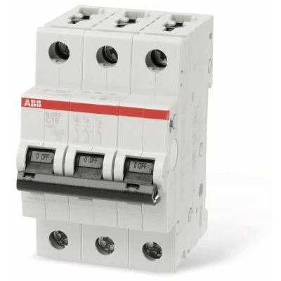 Afbeelding van ABB 2CDS253001R0164 S203 C16 Zekeringautomaat 3 polig 16 A