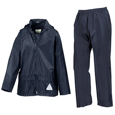 Afbeelding van Result 2 sets voor kinderen, regenjassen en broek marineblauw, 11 jaar/12 jaar, 146/152 cm