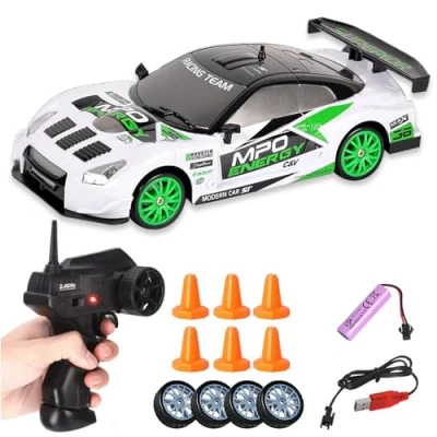 Afbeelding van Siereolly Radiografisch bestuurde driftauto, 1:24, 2,4 GHz, 15 km/u, 4WD, raceauto, met werklampen, cadeau voor volwassenen en kinderen