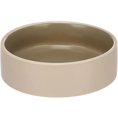 Afbeelding van Flamingo Anca voer en waterbak, rond, beige/groen, voor honden, 12 x 3,5 cm, 200 ml, duurzaam, gemakkelijk te reinigen elegant