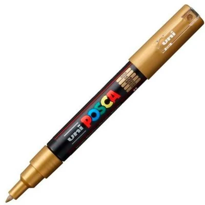 Afbeelding van Markeerstiften POSCA PC 1M Gouden (6 Stuks)