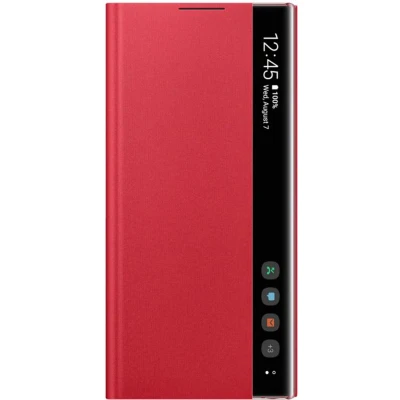 Afbeelding van Galaxy Note 10 Clear View Cover EF ZN970 Rood Samsung Smartphone Hoesjes Geen Verzendkosten &amp; Morgen In Huis