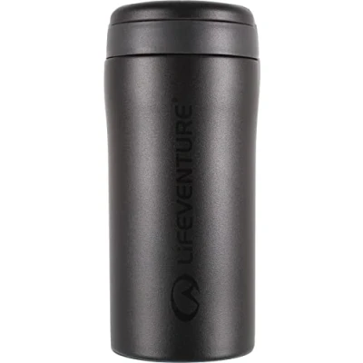 Afbeelding van Lifeventure Thermosbeker, waterdicht, vacuüm geïsoleerd, herbruikbaar, 300 ml, mat zwart