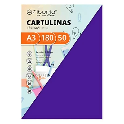 Afbeelding van 50 stuks A3 180 g paarse kaarten