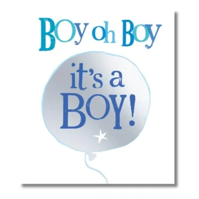 Afbeelding van Brightside It&#039;s a Boy geboortekaart voor babyjongens, meerkleurig, 180 x 160 mm