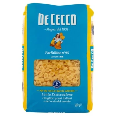 Afbeelding van De Cecco pasta, 100% Italiaans, Farfalline nr. 95, korte 500 g