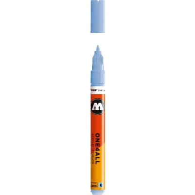 Afbeelding van Molotow ONE4ALL 127HS CO 1,5mm Marker Pastel Blauw Geschikt voor vele oppervlaktes zoals canvas, hout, steen, keramiek, plastic, glas, papier, leer...