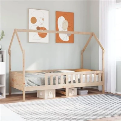 Afbeelding van vidaXL Bedhuis massief grenenhout 90x190 cm