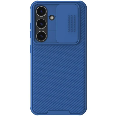 Afbeelding van Nillkin CamShield Hoesje Geschikt voor Samsung Galaxy S24 Back Cover met Camera Slider Blauw
