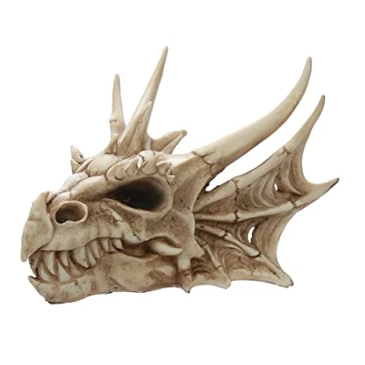Afbeelding van Puckator Drakenschedel draak ornament gotische decoratie speelgoed standbeeld figuren gothic woonaccessoires miniatuur sculptuur hars