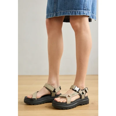 Afbeelding van Palladium Sandalen met plateauzool, Dames, Maat: 37, Dune Textiel/ synthetisch