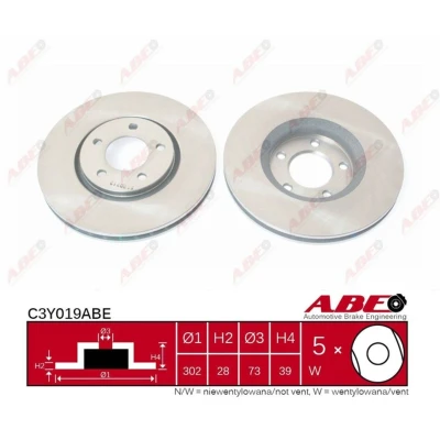 Afbeelding van KRAFT 6048570 Remschijf 302, 302,0 28,0 5 Geventileerd CHRYSLER: VOYAGER 4