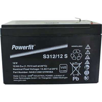 Afbeelding van Exide Powerfit S312 / 12S loodbatterij 12 volt aansluiting 4,8 mm