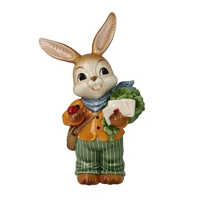 Afbeelding van Goebel Pasen Decoratief beeld / figuur Haas Met goede wensen Aardewerk 24cm Paashaas