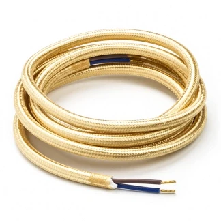 Afbeelding van Strijkijzersnoer Calex 1.5 meter (2 x 0.75 mm², Metallic goud)