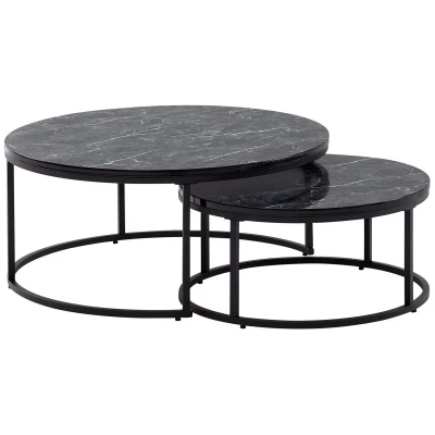 Afbeelding van Sky Style Cherie Salontafel Set Zwart