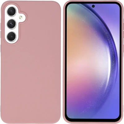 Afbeelding van iMoshion Hoesje Geschikt voor Samsung Galaxy A55 Siliconen Color Backcover roze