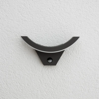 Afbeelding van Lucande Wandlampen buiten 1licht aluminium, kunststof H: 14.5 cm grafietgrijs, wit Inclusief lichtbron