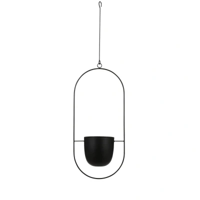 Afbeelding van Dexter Bloempot Hangend L24 x B14 H83 cm Zwart