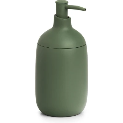 Afbeelding van Zeller Zeeppompje/dispenser kunststeen salie groen 16 cm Scandinavisch strak design