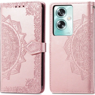 Afbeelding van iMoshion Hoesje Geschikt voor Oppo A79 Met Pasjeshouder Mandala Bookcase Rosé Goud